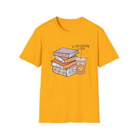 SMILEY BOOKS AND COFFEE Unisex Softstyle T-Shirt