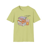 SMILEY BOOKS AND COFFEE Unisex Softstyle T-Shirt