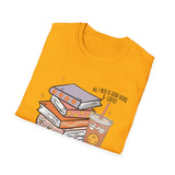 SMILEY BOOKS AND COFFEE Unisex Softstyle T-Shirt