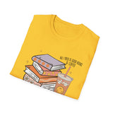 SMILEY BOOKS AND COFFEE Unisex Softstyle T-Shirt