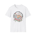 FUELED BY COFFEE AND BOOKS Unisex Softstyle T-Shirt rts