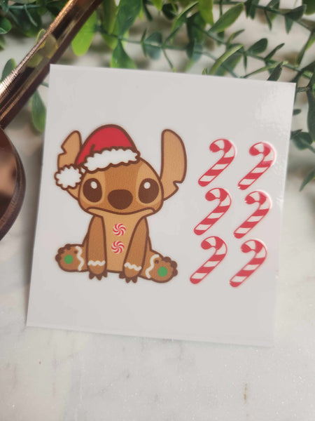 Gingerbread stitch UV DECAL NO TOOLS NEEDED RTS