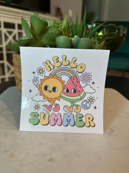 Hello Summer UV DECAL NO TOOLS NEEDED RTS